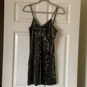 Forever 21 Green Velvet mini dress